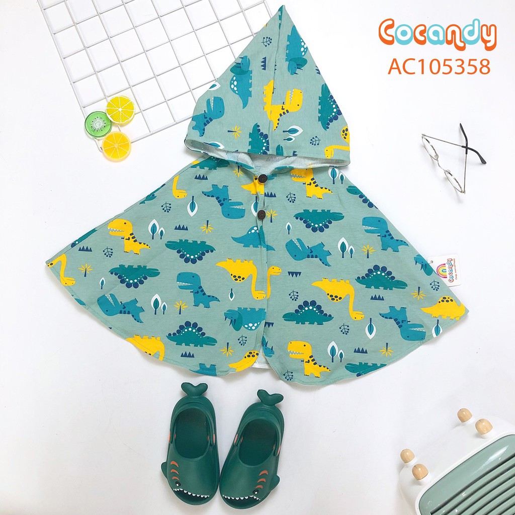 Áo choàng cho bé -áo choàng cánh dơi-áo chống nắng-chống gió-chất liệu cotton hàn cao cấp lô 002 của COCANDY mã AC10