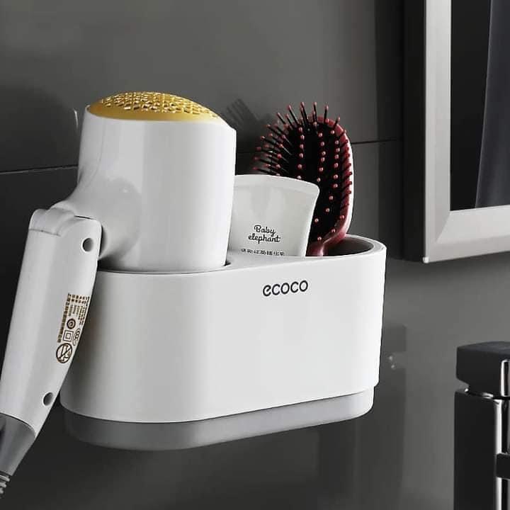 Kệ Đựng Máy Sấy Tóc Treo Tường Ecoco Thích Hợp Với Các Salon Tóc, Gia Đình, Góc Làm Đẹp