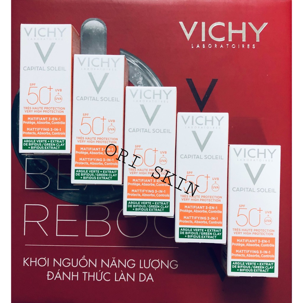 [New] Sample Vichy Chính Hãng -Kem Chống Nắng Chống Ô Nhiễm Và Bụi Mịn Hàng Ngày Dành Cho Da Dầu Mụn SPF50+  3Ml