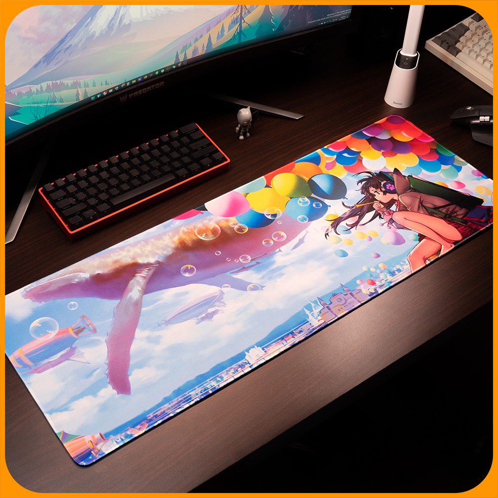 Mouse Pad, Miếng Lót Chuột Cỡ Lớn, Bàn Di Chuột Cute Dễ Thương 900x400/800x300 độ dày 3 mm