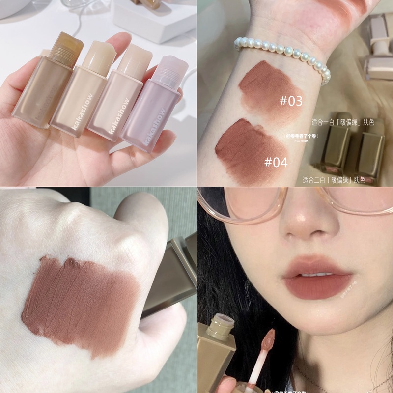 ✨✨Son kem lì KAKASHOW mềm mịn môi màu da đất tông chống nước lâu trôi