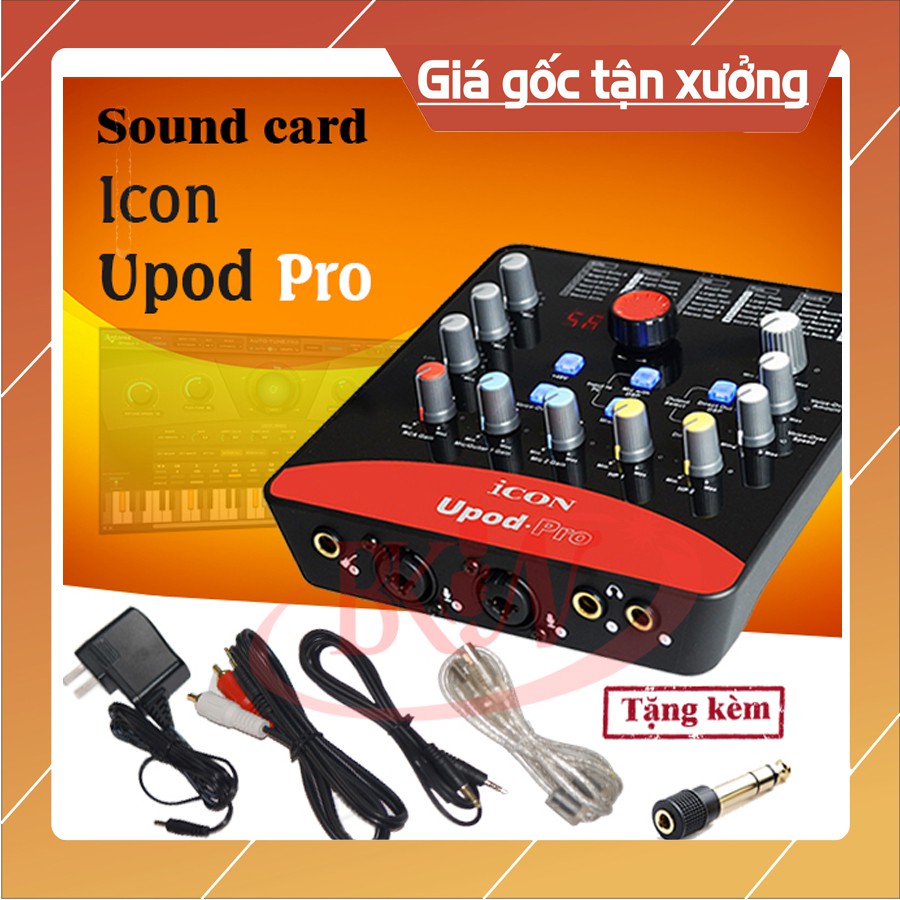 [Mã 159ELSALE hoàn 7% đơn 300K] BỘ SOUND CARD Thu Âm Livestream Cao Cấp ICON Upod Pro Chính hãng bảo hành 12 tháng