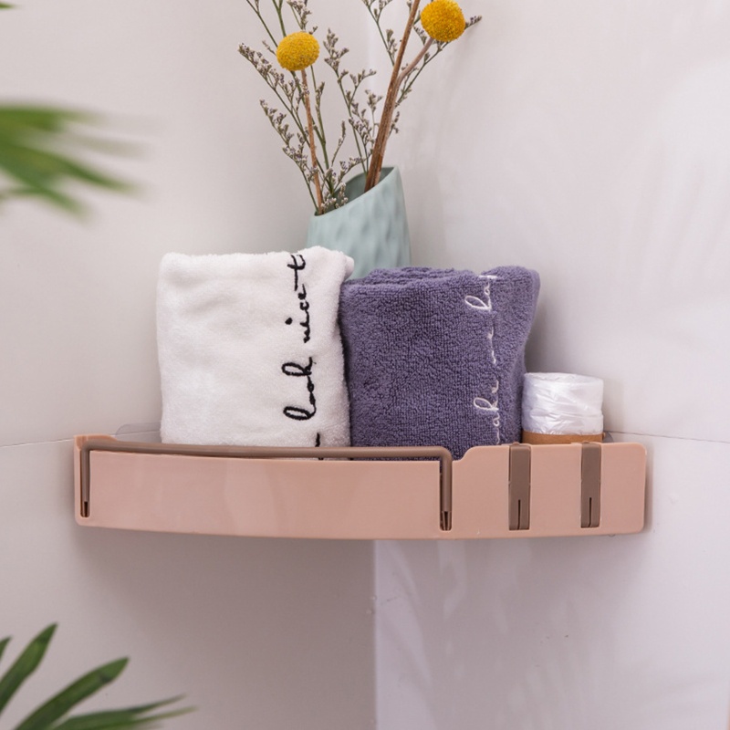 Giá Đỡ Dầu Gội Gắn Góc Tường Tiện Dụng Cho Phòng Tắm / Nhà Bếp