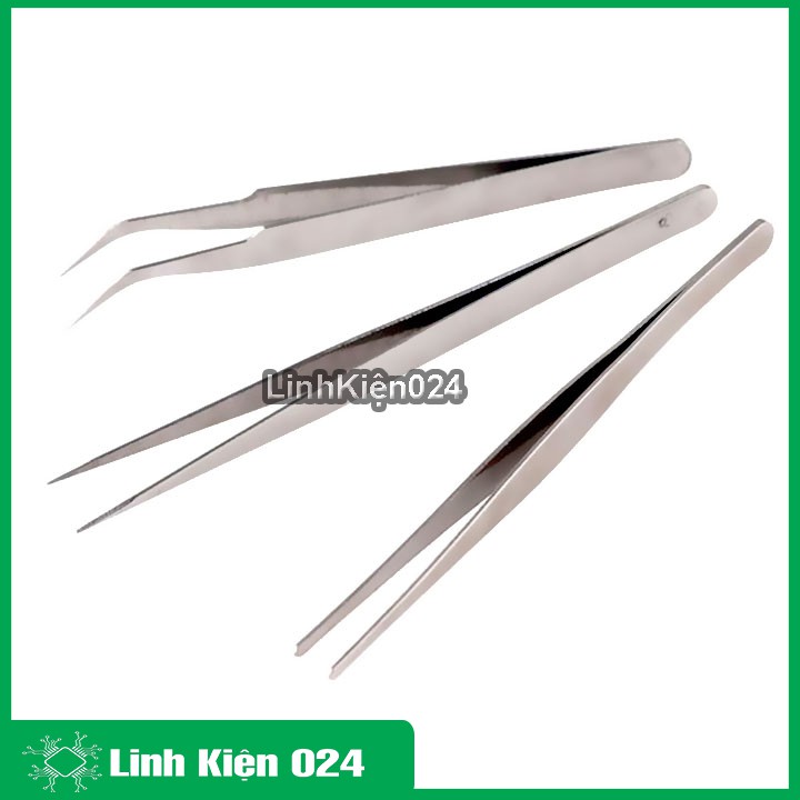 Bộ 3 Kẹp Linh Kiện Điện Tử Đa Năng Loại To Dài 13Cm ( Vàng )