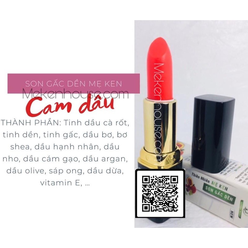 Son dưỡng gấc dền màu cam dâu-100% thiên nhiên-Trucquyh30042013