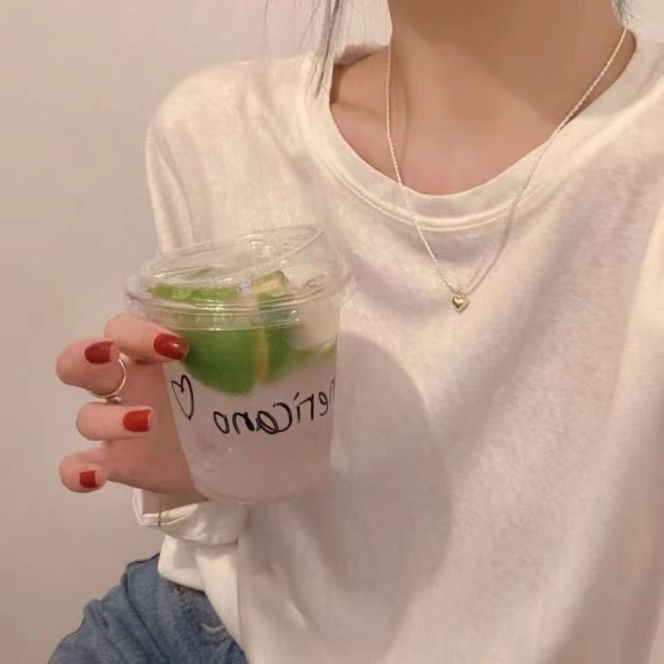 iF YOU Vòng cổ choker   mạ bạc đính ngọc trai hình trái tim thanh lịch cho nữ