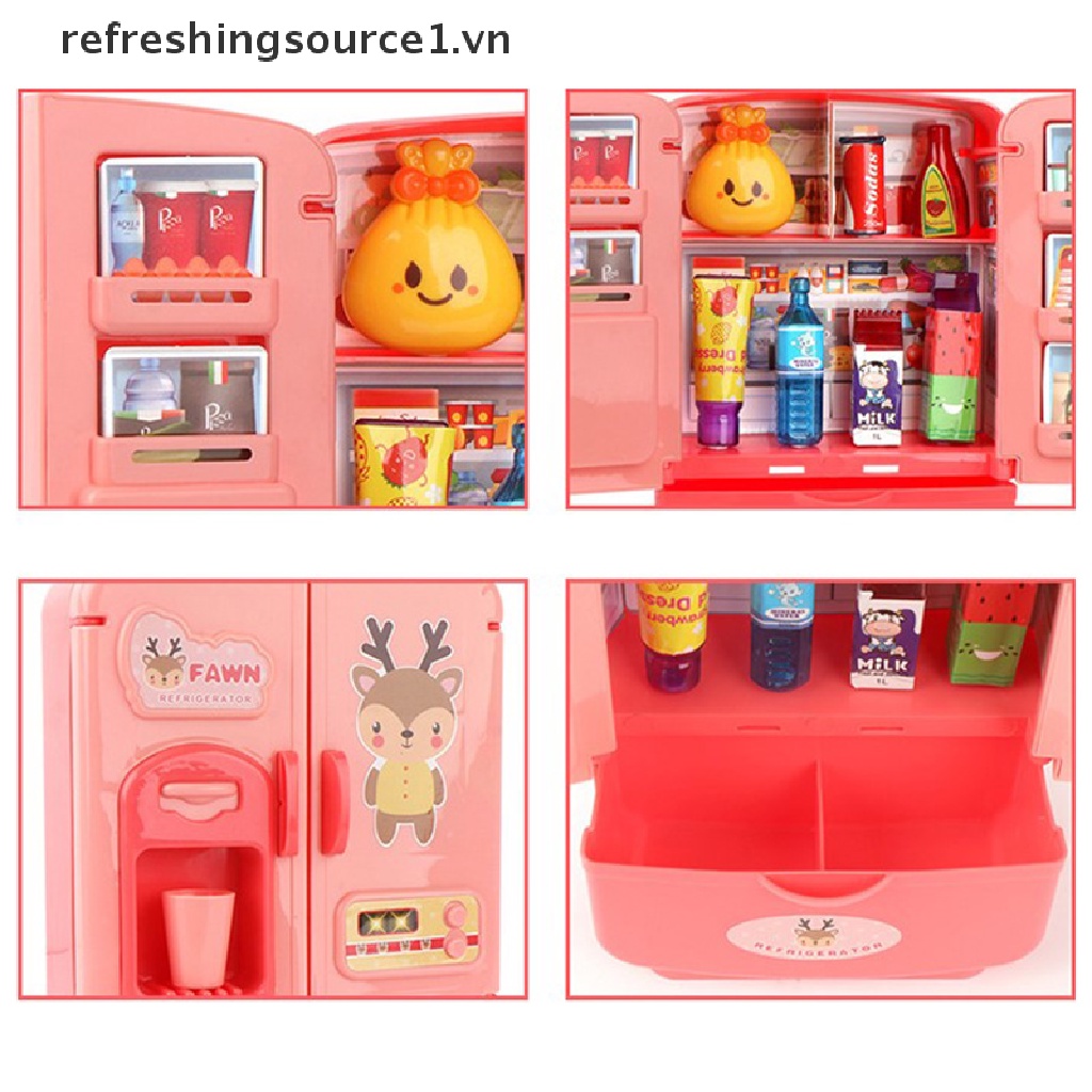 1 Đồ chơi trẻ em tủ lạnh nhà bếp mini cho bé