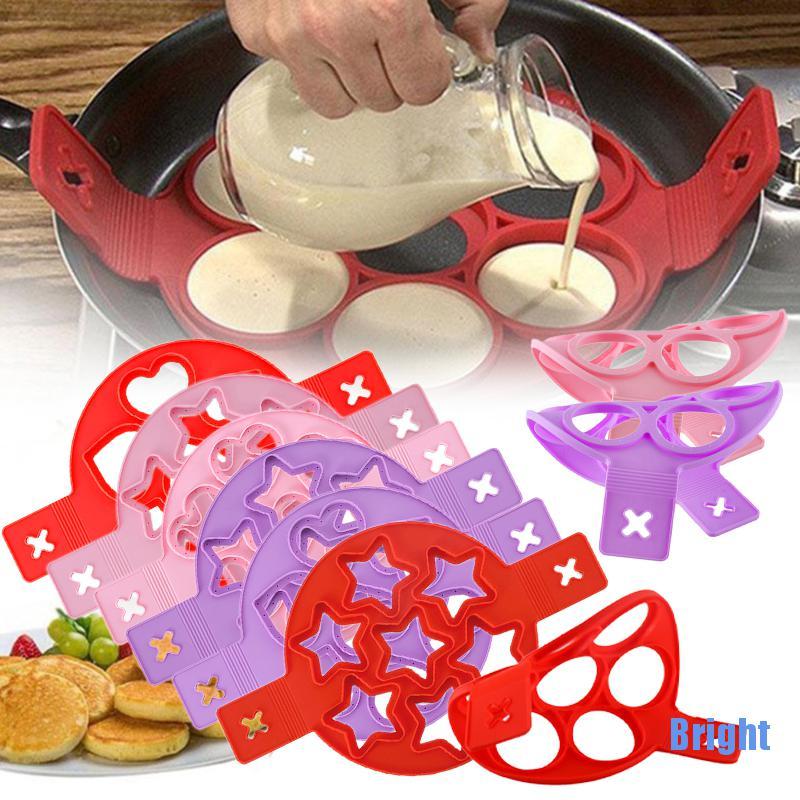(hàng Mới Về) Khuôn Silicone Tạo Hình Trứng Chiên / Làm Bánh Pancake 3 Phong Cách