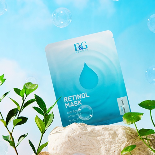 Combo 2 miếng mặt nạ giấy dưỡng da giảm quá trình lão hóa Retinol Mask E&G từ tinh chất thiên nhiên giúp phục hồi da