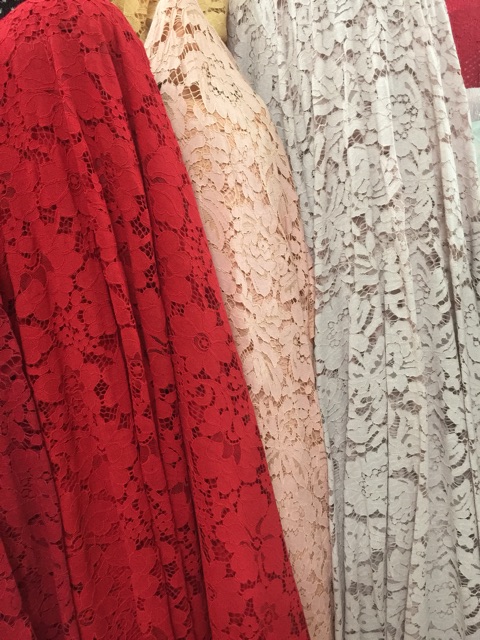 Vải ren chân 2 đầu