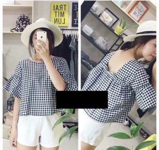 Áo croptop tay loe