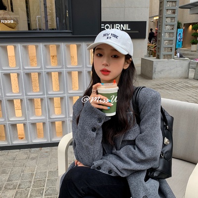 Mũ lưỡi trai thêu chữ NY thời trang đường phố Hàn Quốc