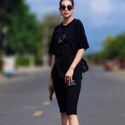 Bộ Mặc Nhà Bigsize Nữ - Set Đồ Nữ Quần Ngố Ôm Áo Form Rộng Chất Thun Cotton Đến 80kg