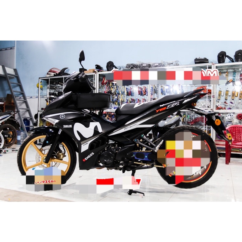 tem rời exciter 150 đen phối tem trắng