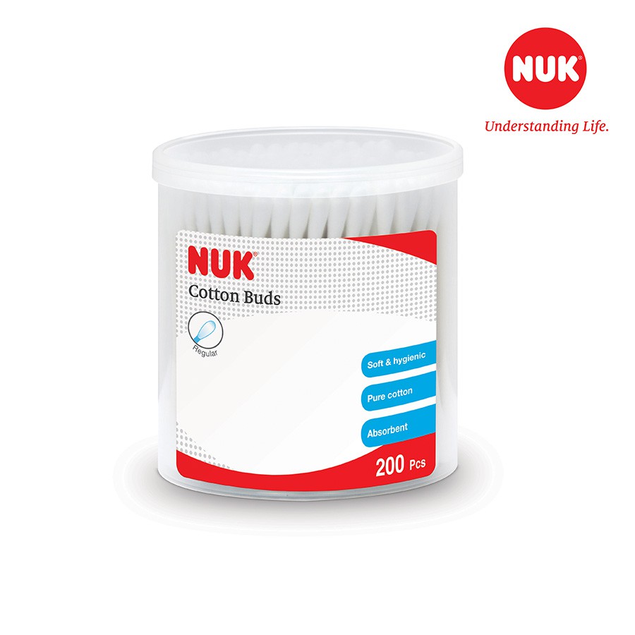 Tăm Bông Cotton NUK Cho Bé Từ Sơ Sinh NU66020 ( Hộp 200c )
