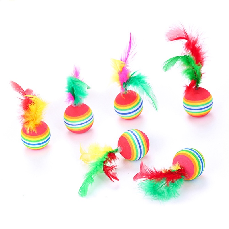 Cầu Vồng Ball Đồ Chơi Cho Thú Cưng Cho Mèo Lớn Đồ Chơi Lông Vũ Cho Mèo Quả Bóng Cầu Vồng Cho Mèo Con Mèo Cào Cào Bền Đồ Chơi Cho Mèo Đồ Chơi Thú Vị Cho Mèo