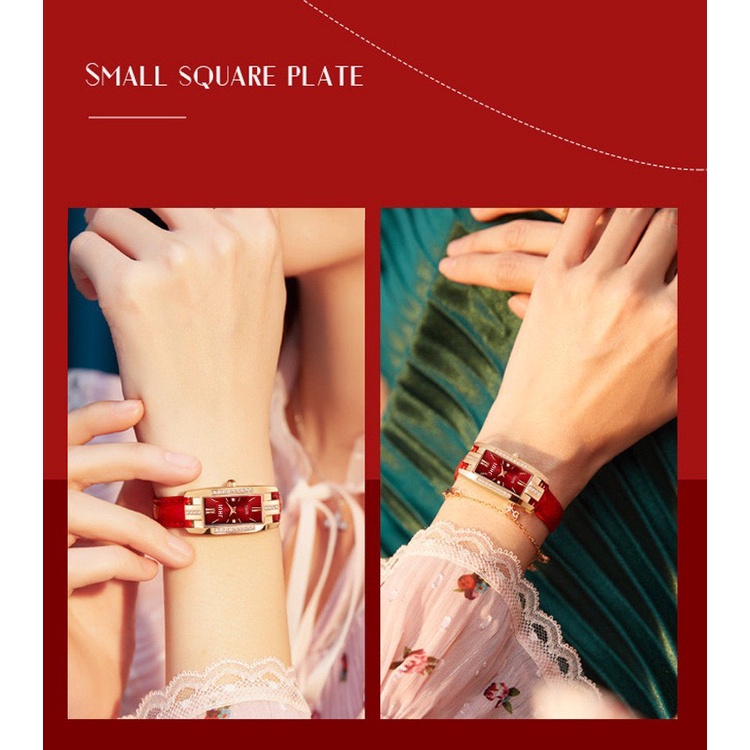 Đồng hồ thời trang nữ Jhui JHU859 kiểu mới dây da mềm êm tay | BigBuy360 - bigbuy360.vn