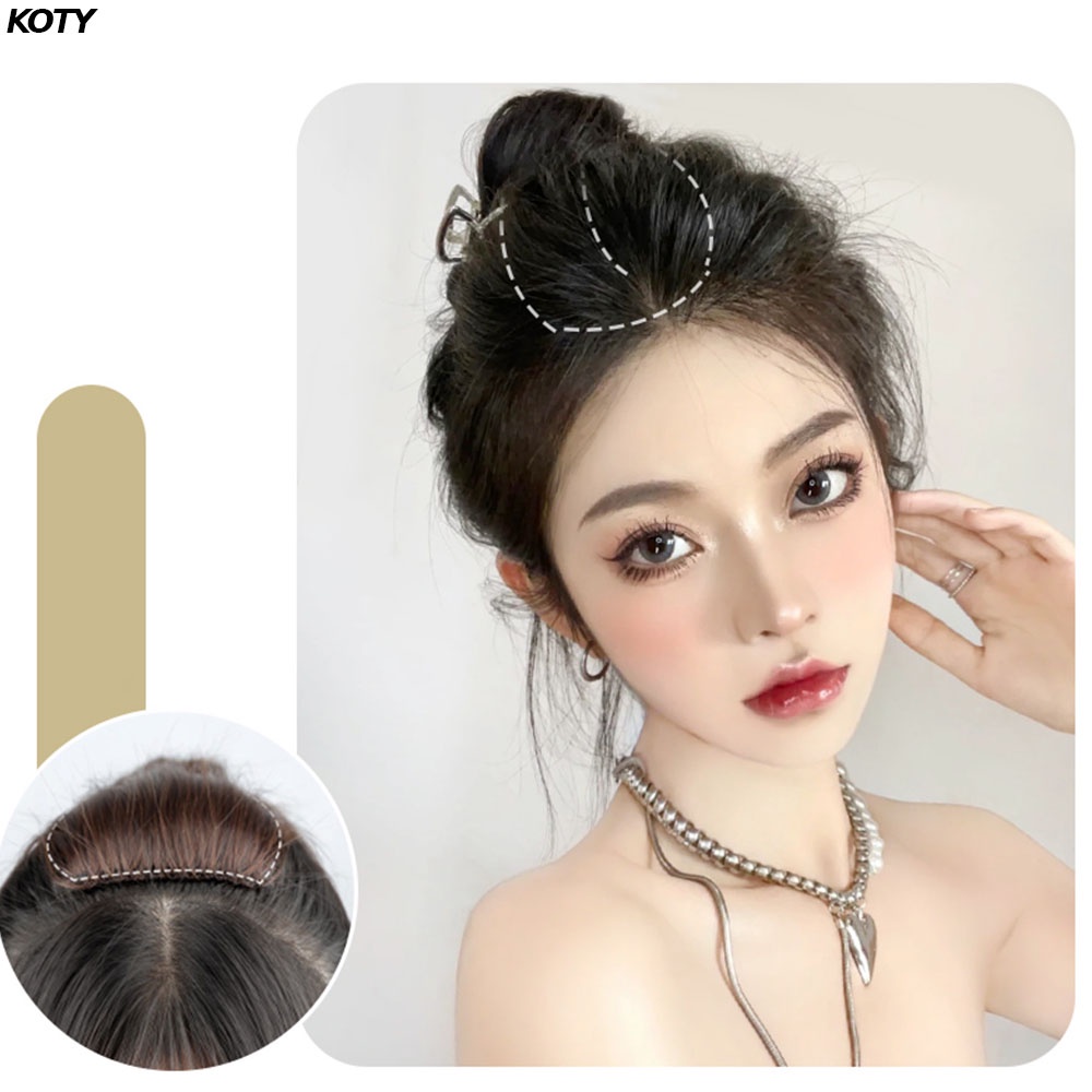 Set 2 tóc giả kẹp phồng chân tóc shop Koty, tóc kẹp phồng tóc mềm mượt tự nhiên dễ sử dụng