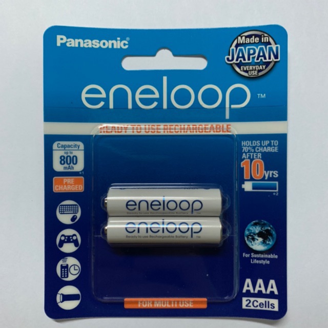 Pin Sạc AAA Eneloop Panasonic BK-4MCCE/2B Vỉ 2 Viên