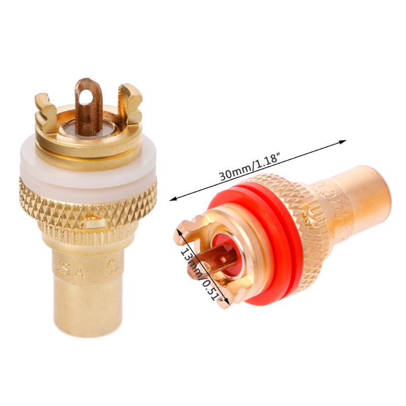 Bộ 8 Đầu Nối RCA Chất Lượng Cao Màu Đỏ + Trắng