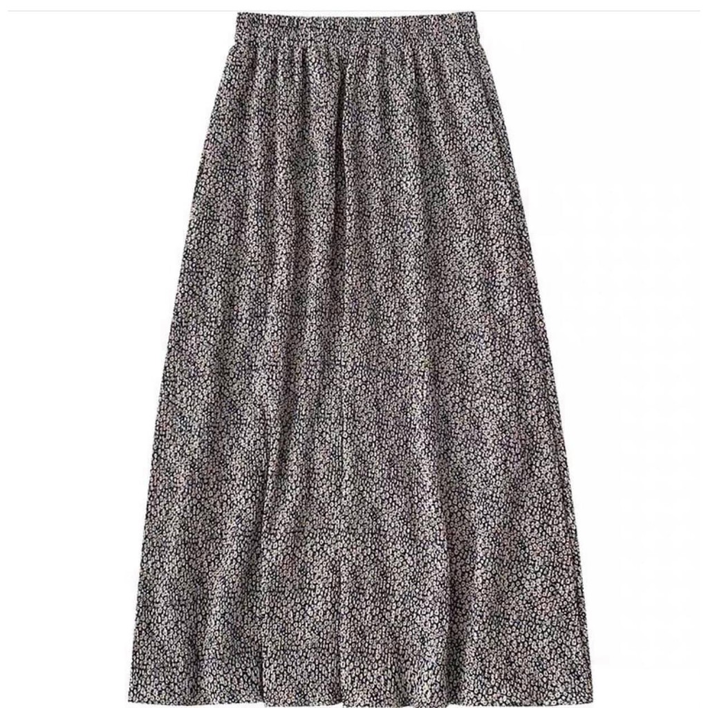 Chân Váy Hoa Nhí Dáng Dài 2 Lớp Chân Váy Xếp Ly Nhăn Siêu Đẹp