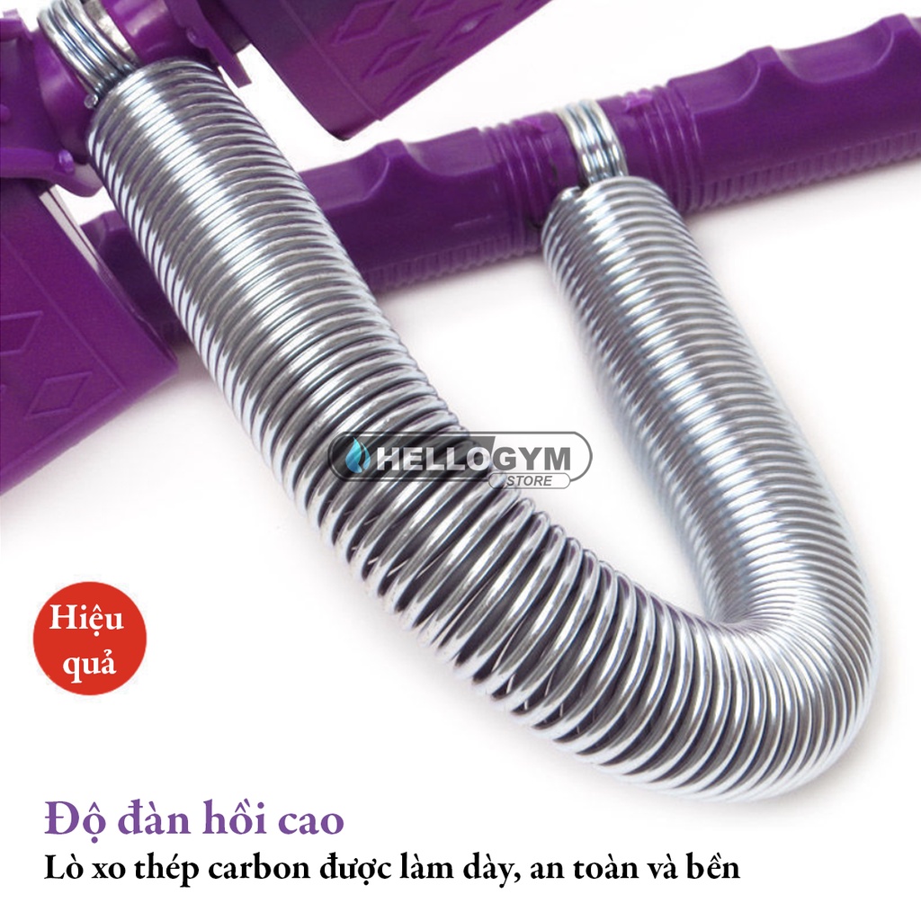 Dây Kéo Đàn Hồi HelloGym Lò Xo Thép Siêu Bền Tummy Trimmer Dụng Cụ Tập Gym Cơ Bụng, Tay, Eo, Lưng Tại Nhà