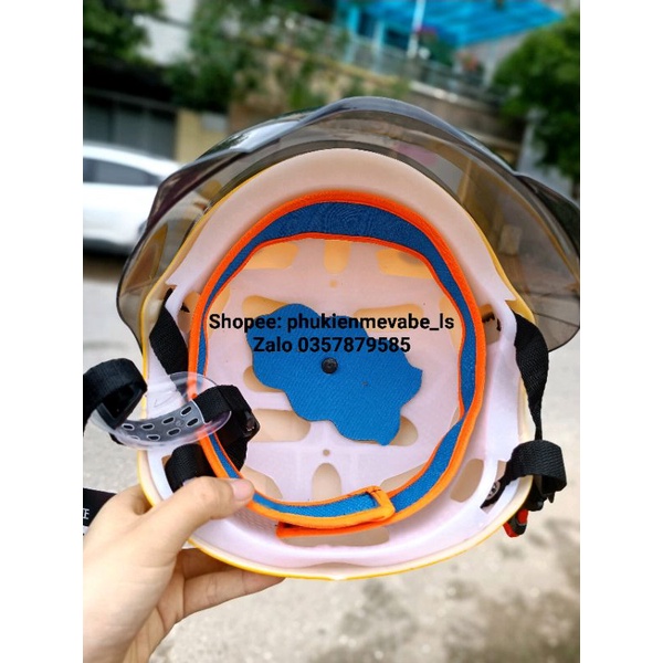 Mũ bảo hiểm cho bé 2-12 tuổi chống nắng, bụi