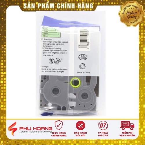 Băng in nhãn Brother TZ2-241, Khổ rộng 18mm, chữ đen nền trắng, phu hoang company