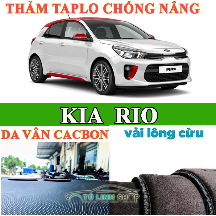 Thảm taplo KIA RIO bằng lông Cừu 3 lớp hoặc Da Cacbon