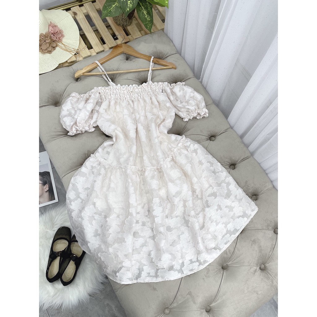 Váy Tiểu Thư Ren Hoa Nổi Cực Xinh | BigBuy360 - bigbuy360.vn