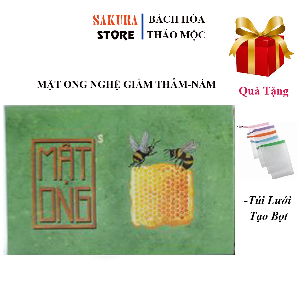 Xà Bông Nghệ Mật Ong -Xà Bông Giảm Thâm Sáng Da Tự Nhiên.