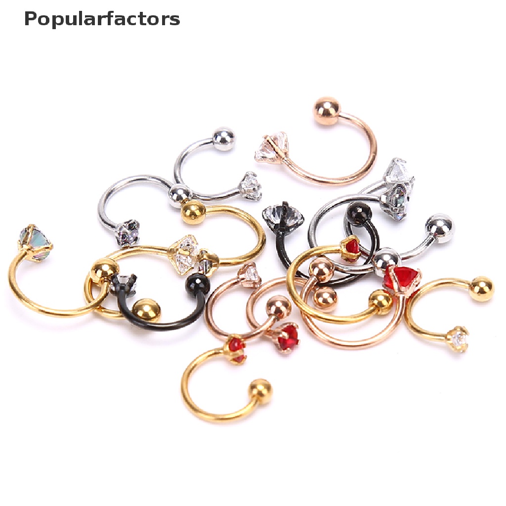 Khuyên xỏ sụn tai đính đá nhân tạo thời trang