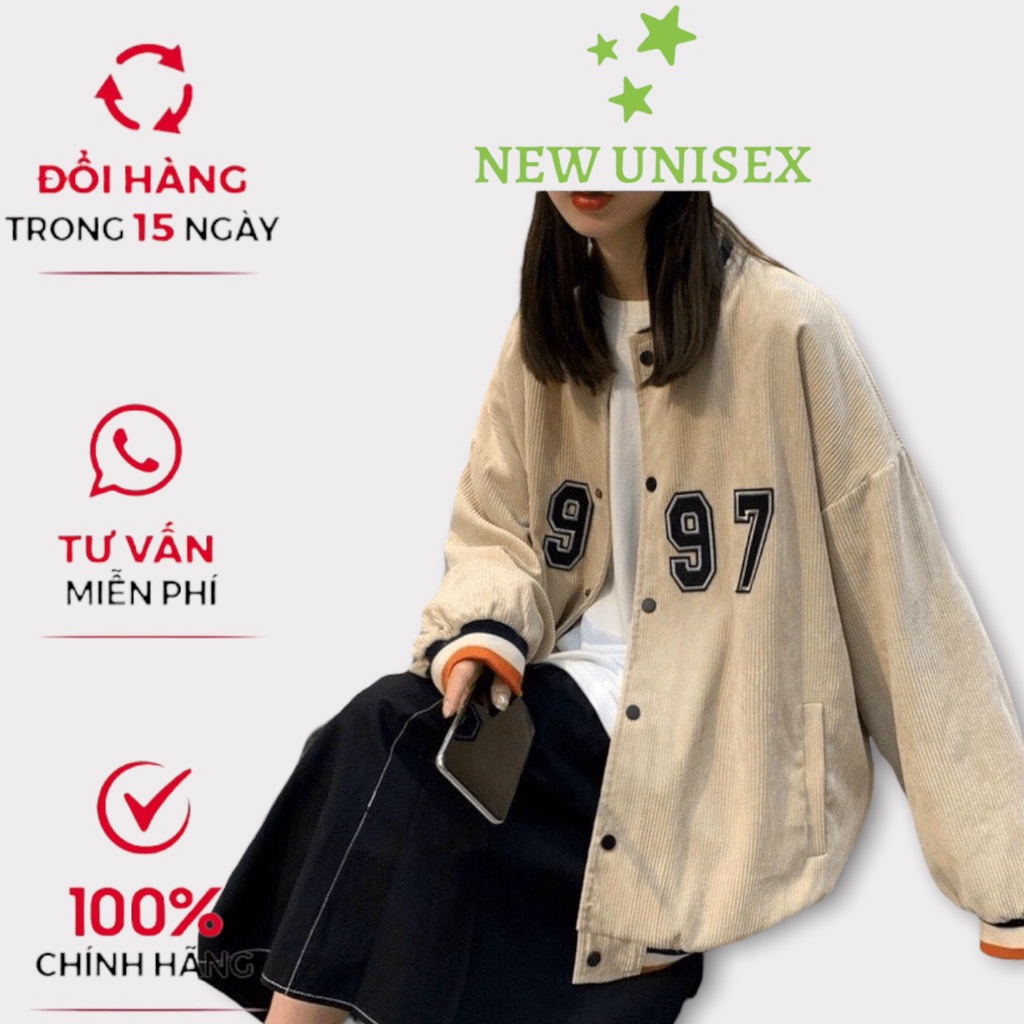 ÁO BOMBER NHUNG KIỂU DÁNG BÓNG CHÀY 1997 HÌNH THÊU TOÀN BỘ SIÊU HOT TP [NewUnisex]