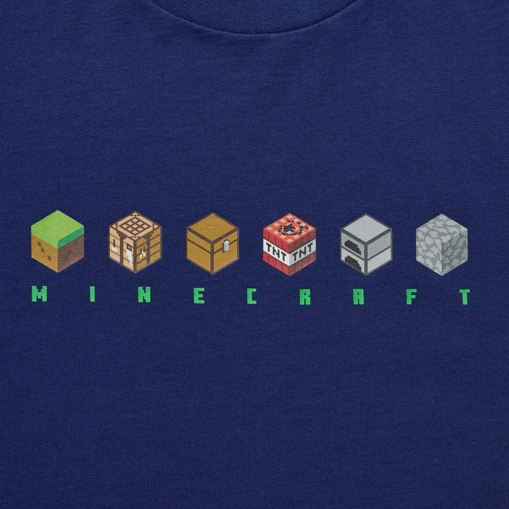 UNIQLO Áo Thun Tay Ngắn In Hình Minecraft Thời Trang Unisex 455830