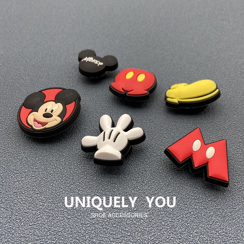 Crocs / jibbitz charms Hạt Charm Hình Chuột Mickey Hoạt Hình Trang Trí Giày crocs DIY