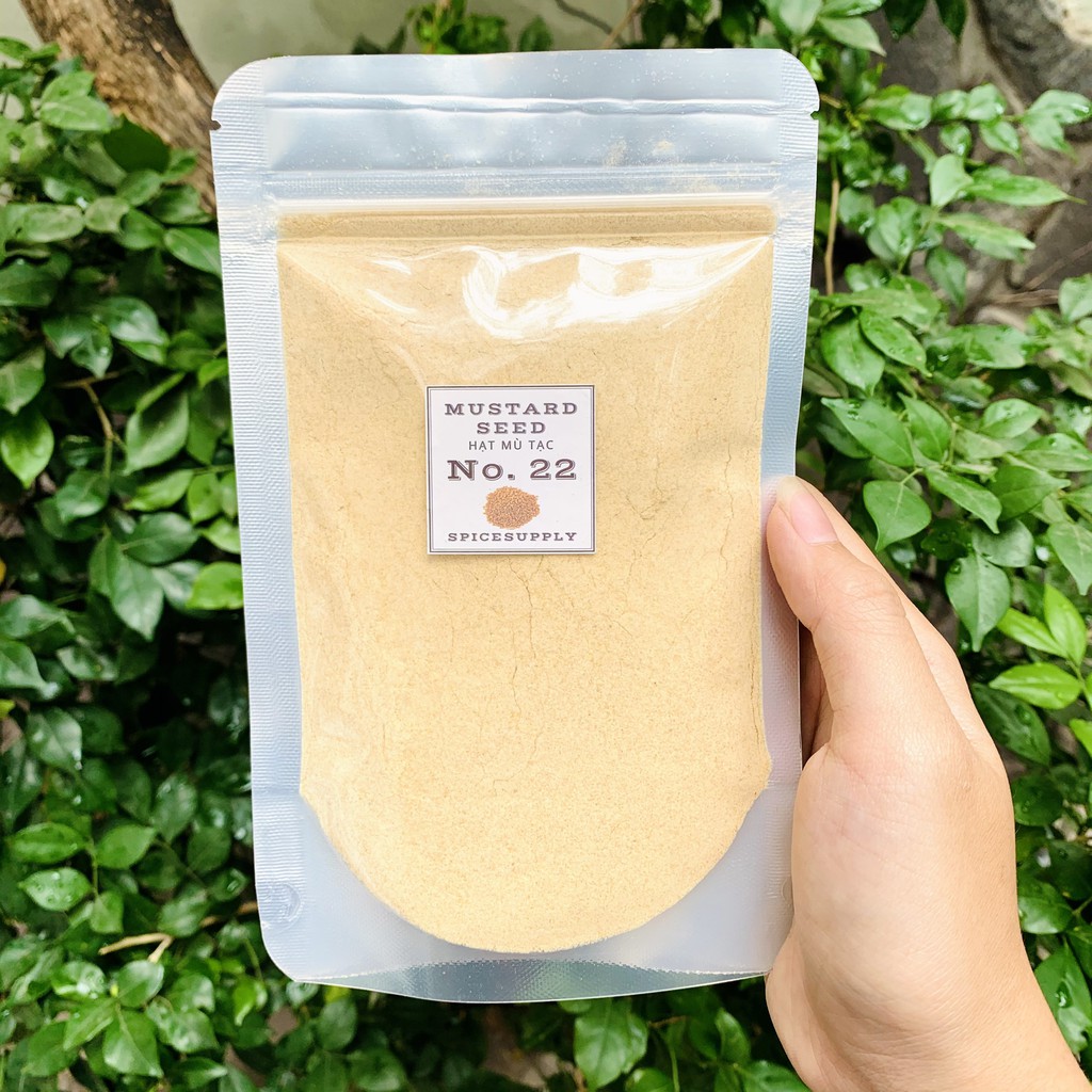 Mustard powder - bột mù tạt vàng zip 100g hũ