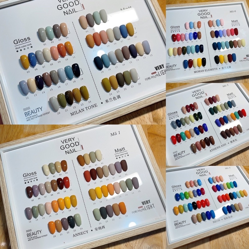 Set sơn gel 24 màu Very good nail Hàn Quốc- tặng bảng màu