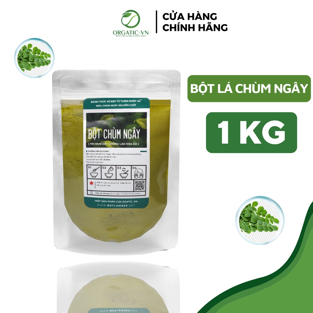 [ 1KG ] Bột mặt nạ Organic các loại nguyên chất sạch mịn 100%, Bột handmade