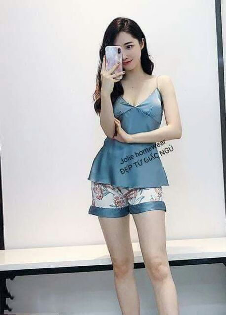 Bộ ngủ lụa áo 2 dây | BigBuy360 - bigbuy360.vn