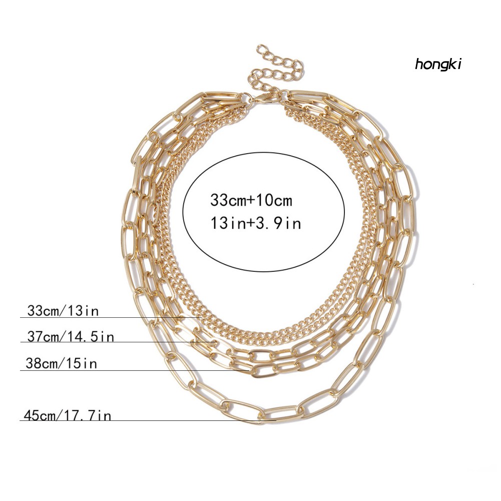 Vòng cổ hợp kim nhiều lớp phong cách thời trang Punk cá tính sành điệu