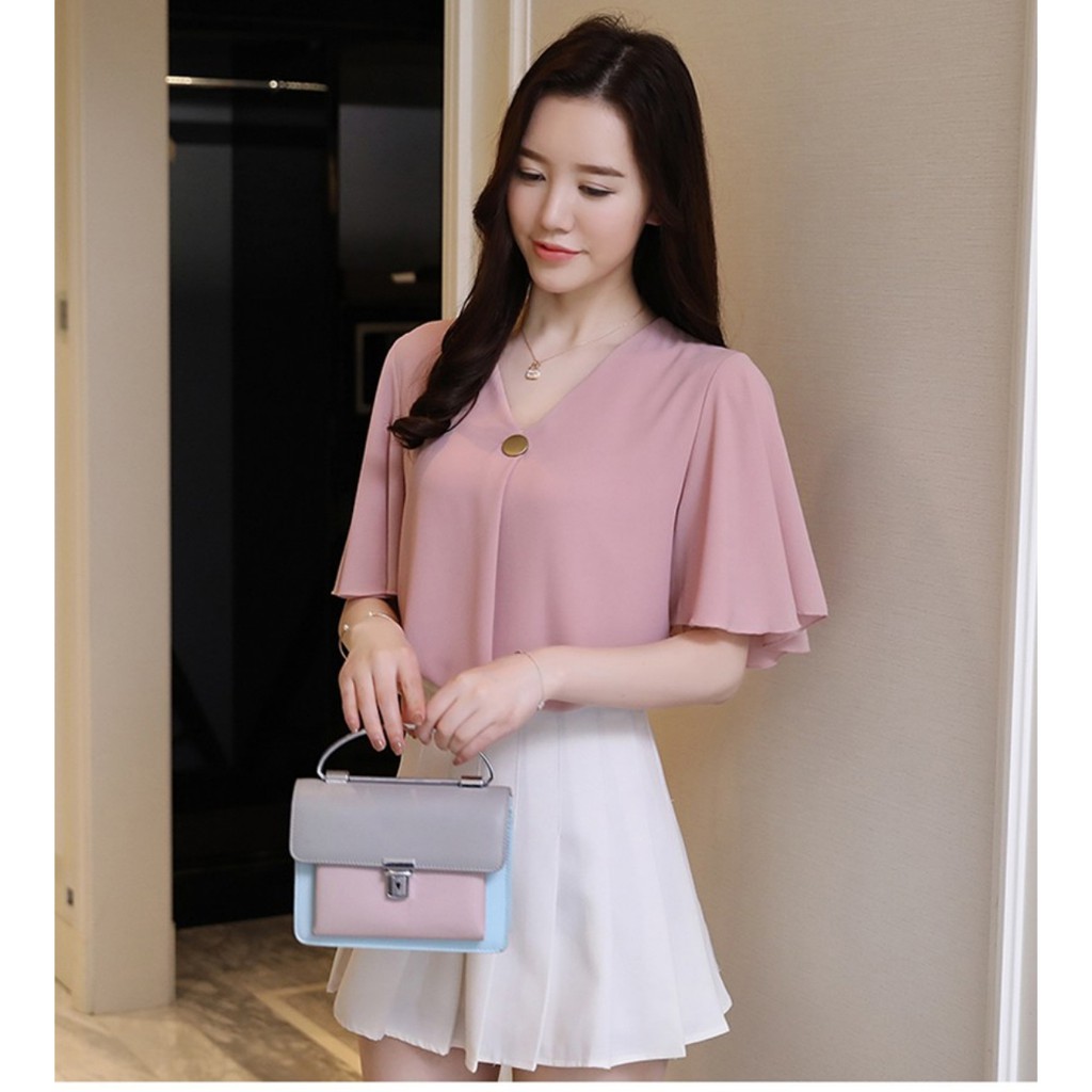 Áo kiểu Cindy tay dơi Thời Trang❤️💥FREESHIP❤️💥 ÁO KIỂU NỮ CÔNG SỞ