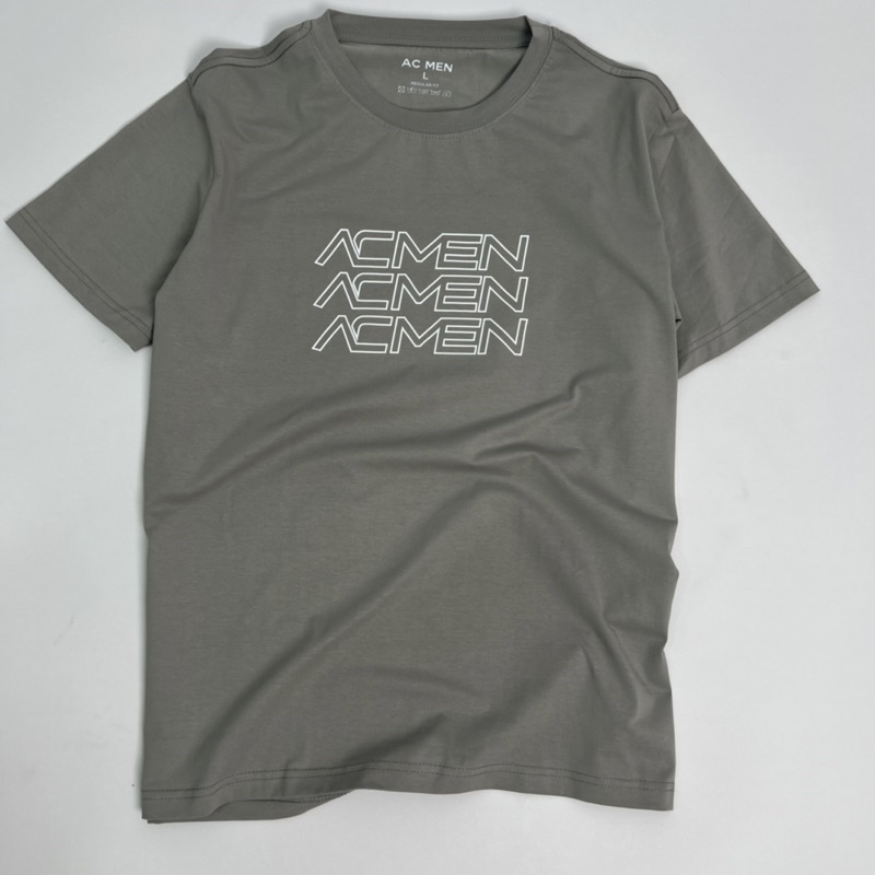 Áo thun nam in hình AC MEN chất liệu cotton cao cấp, áo phông nam cổ tròn