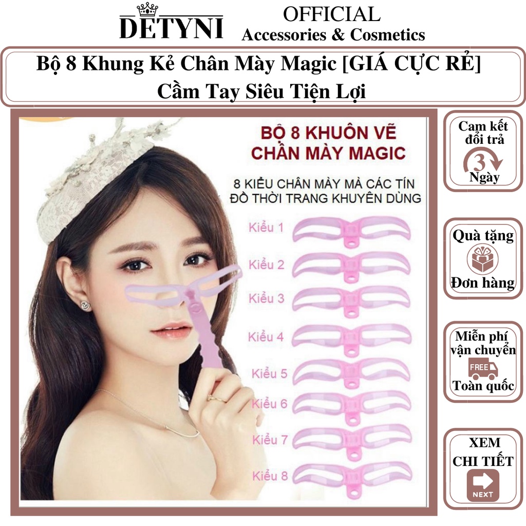 Bộ 8 Khung Kẻ Chân Mày Magic [GIÁ CỰC RẺ]  Cầm Tay Siêu Tiện Lợi | BigBuy360 - bigbuy360.vn