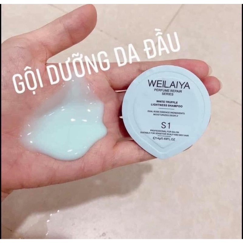 Set mini dầu gội phục hồi tóc hư tổn đa tầng Nấm Truffle Weilaiya hương nước hoa