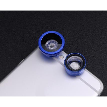 Ống Kính Fisheye Góc Rộng 3 Trong 1 Cho Iphone Samsung