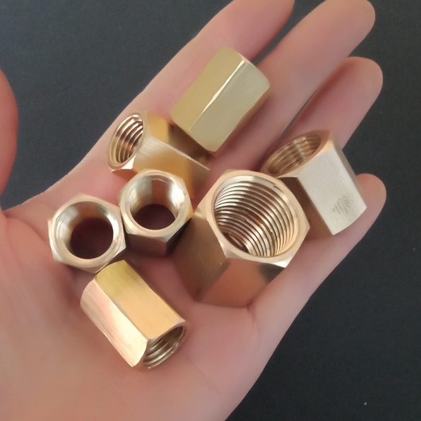 Nối 2 đầu ren trong phi 13mm ĐỒNG