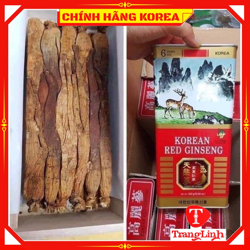 [Đặc Biệt] Hồng sâm sấy khô hàn quốc, hộp 300gr - Sâm hộp thiếc hàn quốc Insam - Tăng đề kháng, phòng ung thư, trangling