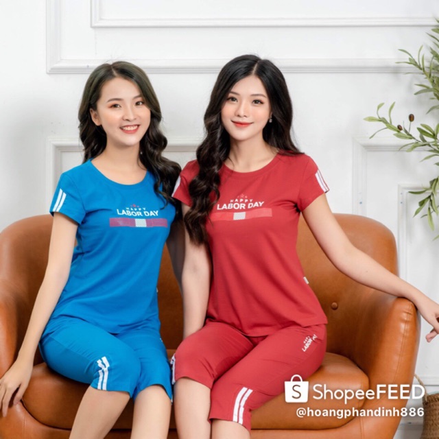 Bộ nữ coton mùa hè | BigBuy360 - bigbuy360.vn