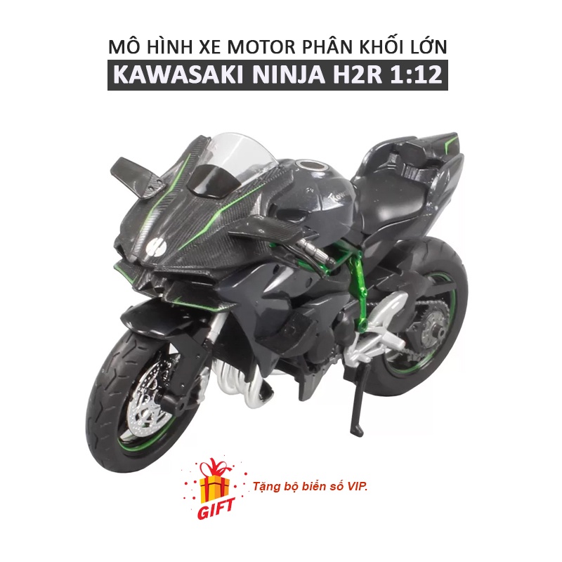 Mô hình xe Motor phân khối lớn KAWASAKI NINJA H2R tỉ lệ 1:12