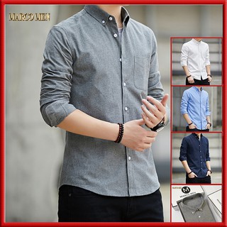 [HÀNG CAO CẤP] Áo sơ mi nam dài tay dáng ôm hàn quốc vải oxford thoáng mát thấm hút mồ hôi,chống nhăn SM001